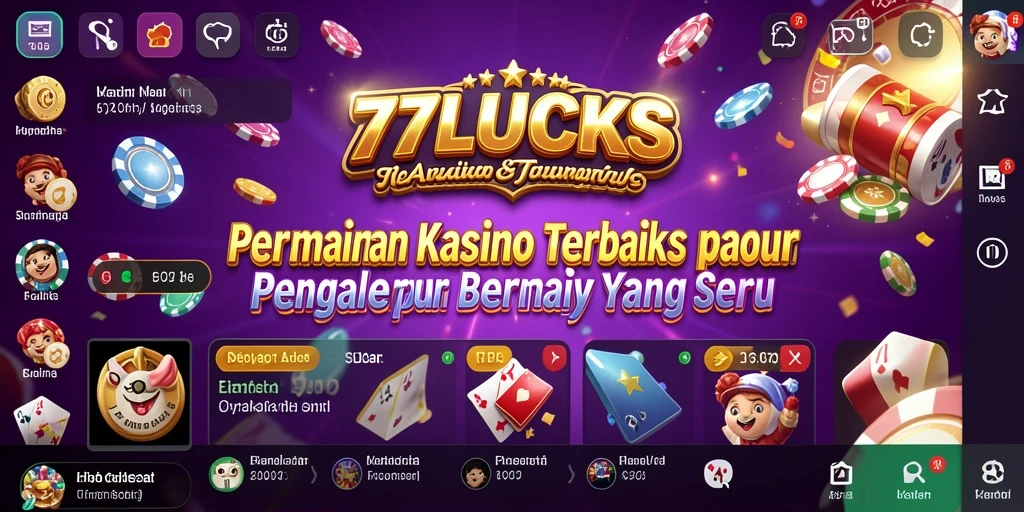 Tampilan gameplay yang mengasyikkan di 77LUCKS saat bermain Kasino.