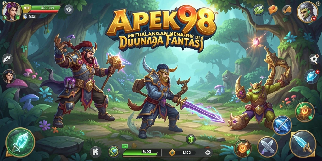 Screenshot gameplay APEK88 dengan karakter menjelajah dunia penuh petualangan.