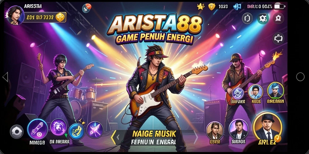 Tampilan gameplay ARISTA88 yang memukau dengan efek visual menarik.
