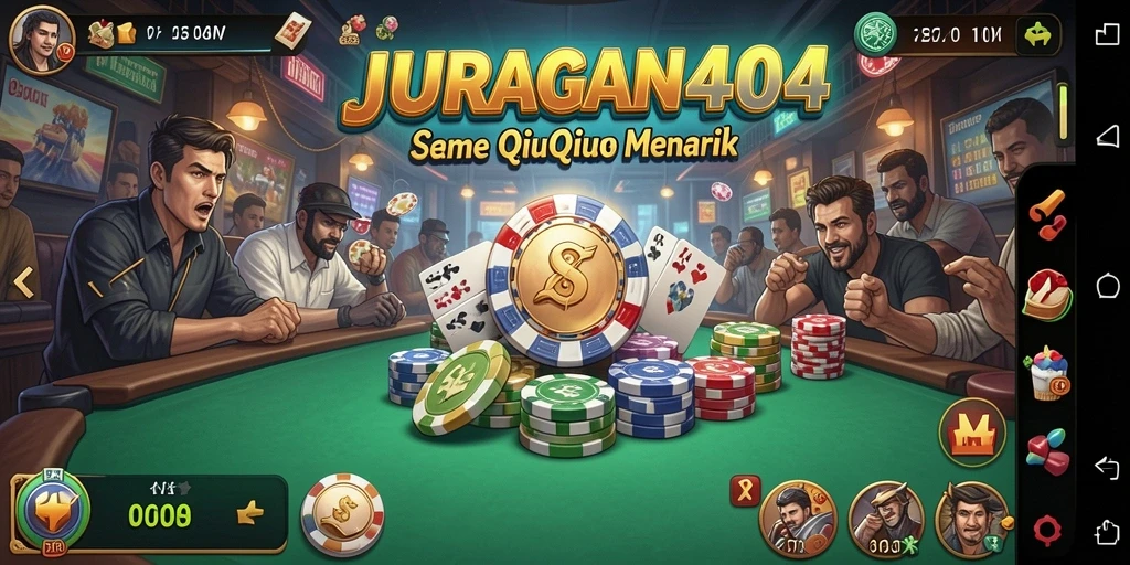 Screenshot utama menampilkan gameplay seru dari JURAGAN404.