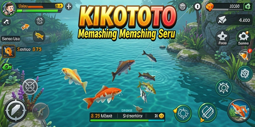 Screenshot gameplay KIKOTOTO menampilkan pengalaman memancing yang seru.