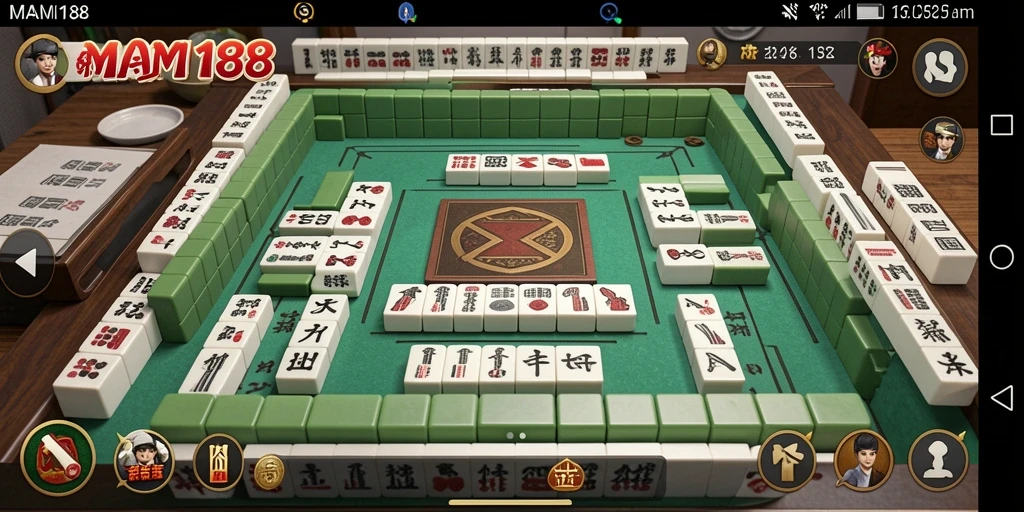 Tampilan gameplay menarik pada MAMI188 dengan desain Mahjong yang menawan.