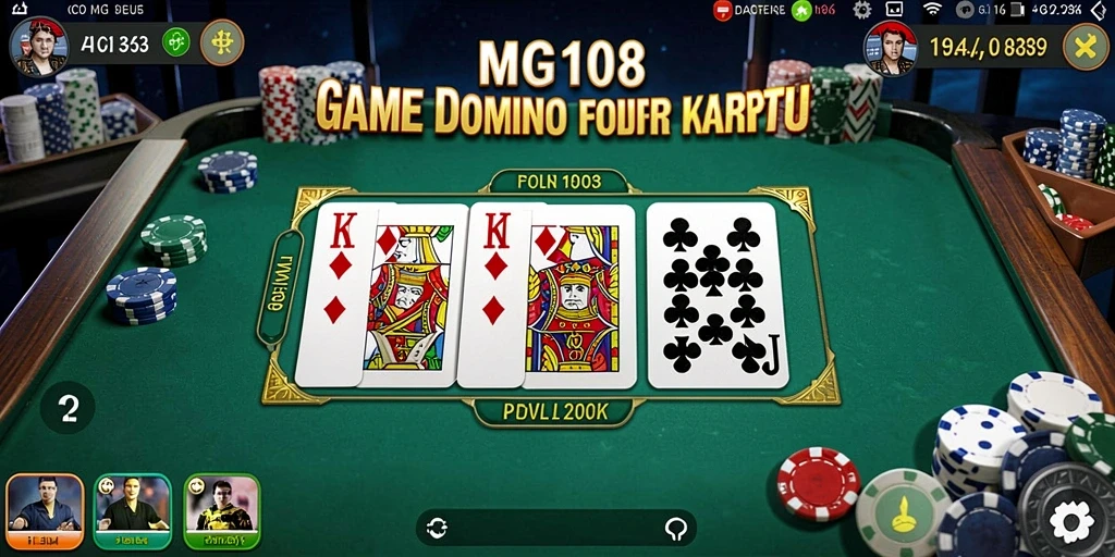 Tampilan gameplay MG108 yang seru dan interaktif saat bermain Domino.