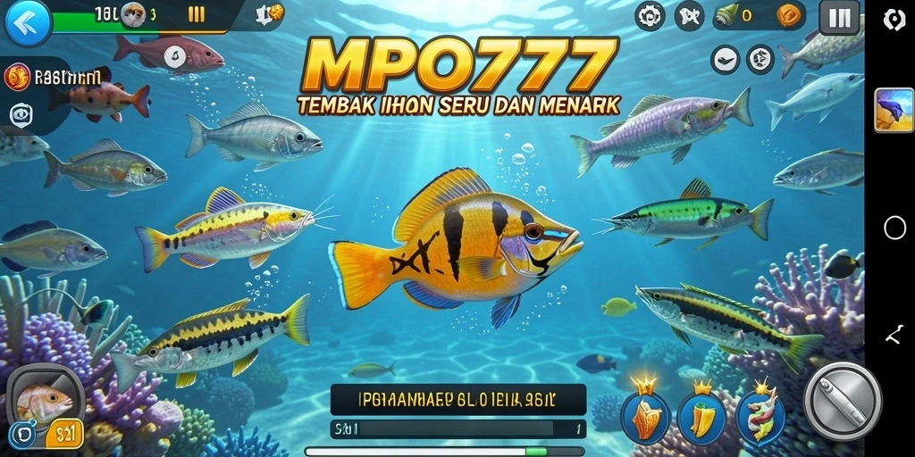 Tampilan menarik dari gameplay tembak ikan MPO777.