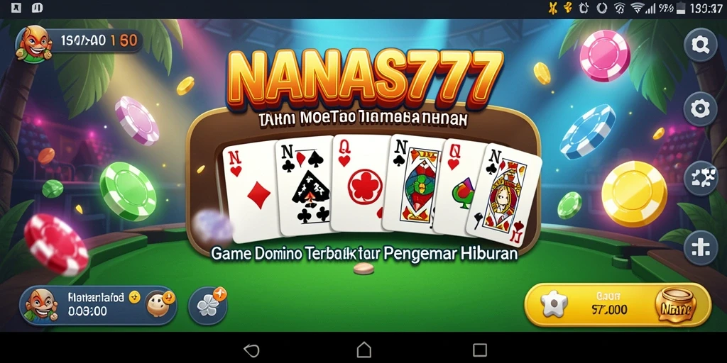 Tampilan menakjubkan dari gameplay NANAS777 saat bermain domino.