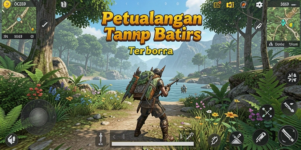 Screenshot OCE69 menampilkan pemain menjelajahi dunia terbuka yang memukau.