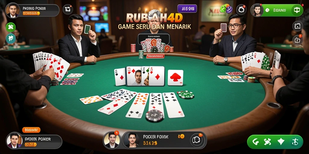 Tampilan menarik dari RUBAH4D saat bermain Poker online.