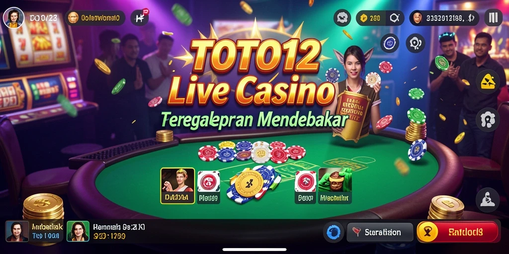 Tampilan gameplay Live Casino yang menarik dan interaktif.